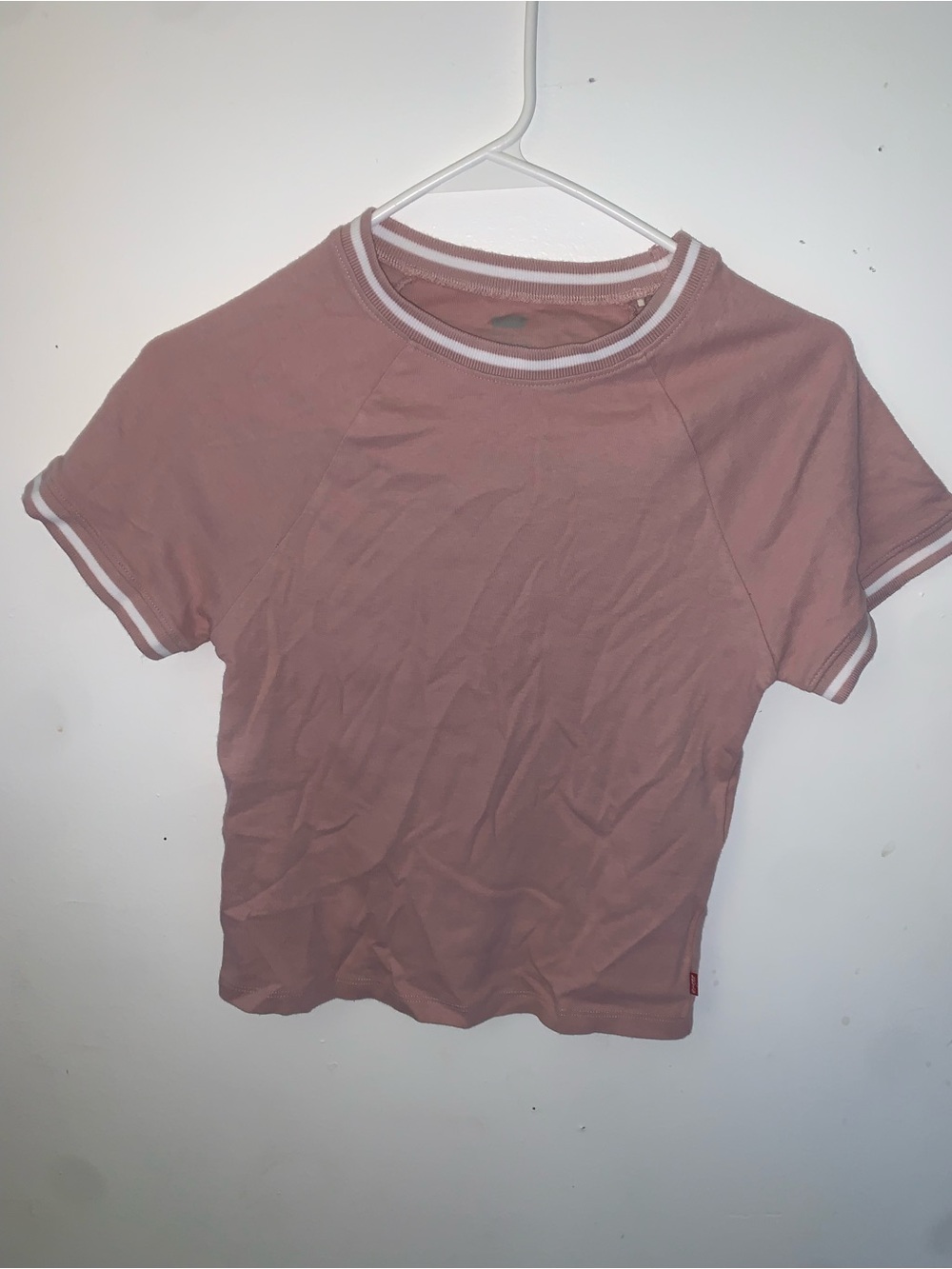 Levi's Mauve Short Sleeve Ringer Tee with White Trim